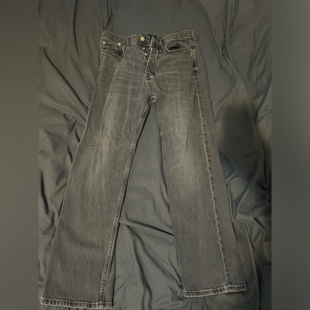 River Island Black straight jeans size 32x30